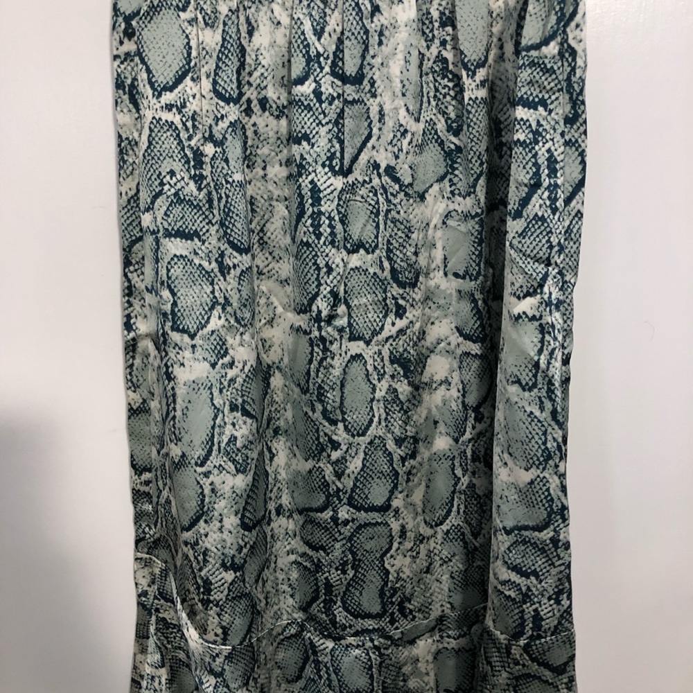 Snake print midi skirt